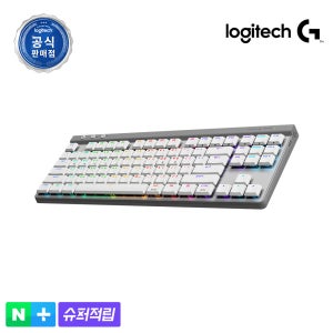 [슈퍼적립] 로지텍코리아 공식 G515 LIGHTSPEED TKL 무선 게이밍키보드 화이트, 갈축