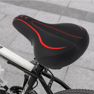 굿라이딩 스프링 자전거 안장 통증방지 쿠션안장 레드