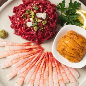 홈마카세 투플한우육회용고기 우니 우니육회단새우 캠마카세 홈파인다이닝 합포장상품