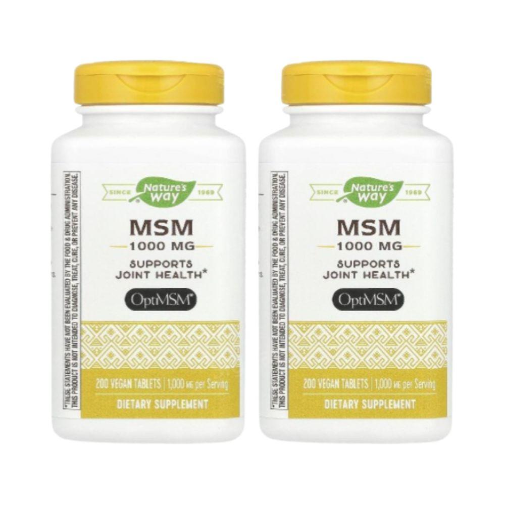 <b>네이처스웨이 엠에스엠</b> 옵티MSM 1000mg 200정 2개 식이유황 식용유황