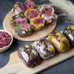 왕콩팥찹쌀떡 건강간식 개별포장 아침식사 떡맛집 간편식 영양떡 쑥떡등 4종 3kg 24개