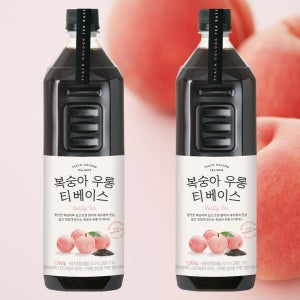 룩아워티 복숭아 우롱티 베이스 1.3kg 6페트 농축액 우롱차 복숭아티 원액 액상