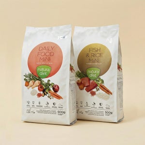 나투라다이어트 미니 500g 샘플 2종 하이포알러제닉 강아지 눈물 사료 데일리푸드