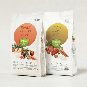 나투라다이어트 데일리푸드 미니 강아지 알러지 사료 샘플 500g 외 1종