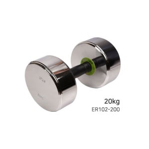 스타 도금 아령 ER102 크롬 미끄럼 방지 그립 헬스 홈트 근력 운동 20kg