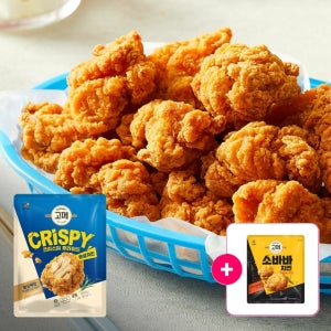 고메 크리스피후라이드 순살치킨 350g, 4개/5개/6개+(증정) 소바바 순살240G