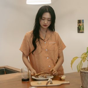 여름잠옷 여성 인견 세트 얇은 반팔 파자마