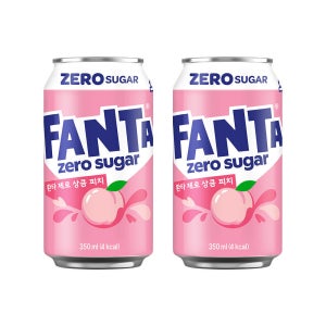 (공식) 환타 제로 상큼피치 CAN 350ml 24개
