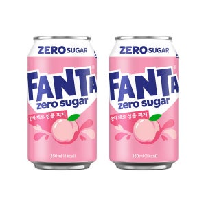 (공식) 환타 제로 상큼피치 CAN 350ml 24개