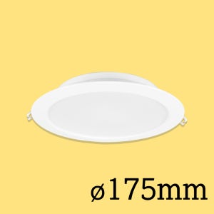 (7인치) 오스람 LED 슬림 다운라이트 플리커프리 175mm, 25W, 전구색