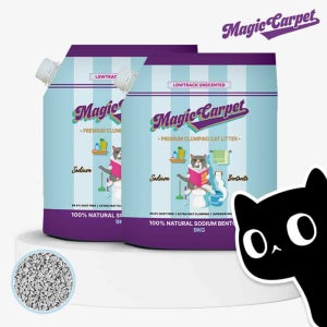 매직카펫 고양이 벤토나이트 모래 로우트랙 (굵은입자), 9kg, 2개