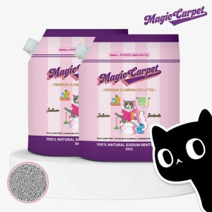 매직카펫 고양이 벤토나이트 모래 스몰 포테이토 (작은입자), 9kg, 2개