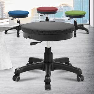 국산 이동식 바퀴달린 원형의자 작은 스툴 병원 진료실 환자 의자 실험실 보조 진료 진찰용