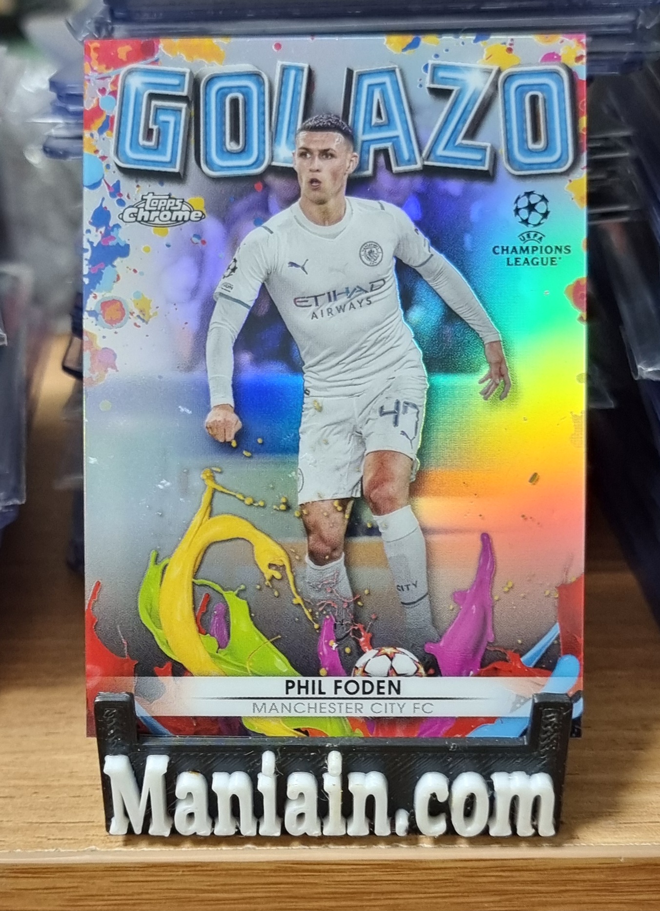 필 포든 설명필독 2021-22 Topps Chrome UEFA Champions League Phil Foden Golazo G-4 축구카드