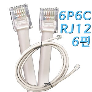 6핀케이블 RJ12 6P6C 다이렉트 데이터 프로그램 통신 케이블 RJ12 6P6C 2M 6핀케이블