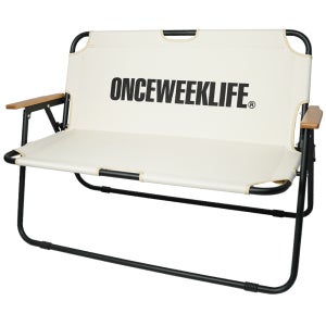 원스위크라이프 캠핑 접이식 경량 2인용 폴딩 벤치 체어