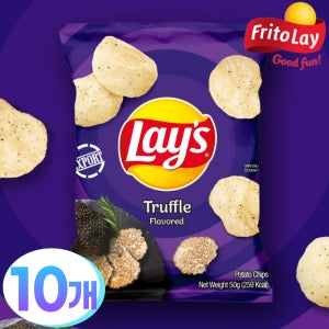 레이즈 감자칩 생 감자 포테이토 간식캠핑 lay 트러플, 50g, 10개