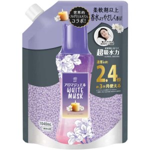 정전기방지 레노아 아로마 쥬얼 비즈 화이트 머스크향 리필 1040ml