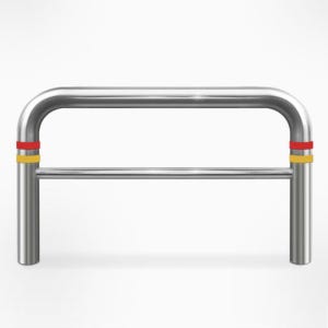 스텐볼라드 U형2단 충돌방지 진입금지 주차금지 매립식볼라드 101파이 L1200 H1100