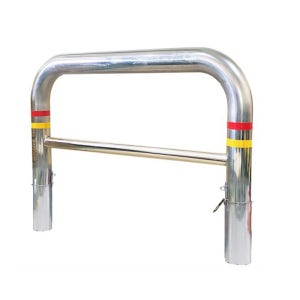 스텐볼라드 U형2단 진입금지 주차금지 매립이동식 볼라드 101파이 L1200 다이얼자물쇠