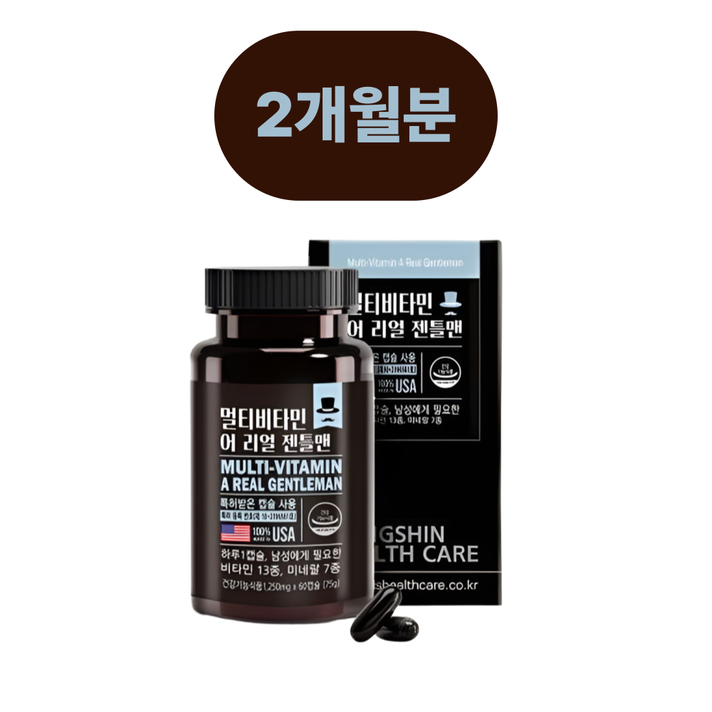 남자 멀티<b>비타민</b> <b>엔</b> 미네랄 올인원 종합<b>비타민</b> 포맨 만성피로영양제 60캡슐, 1개