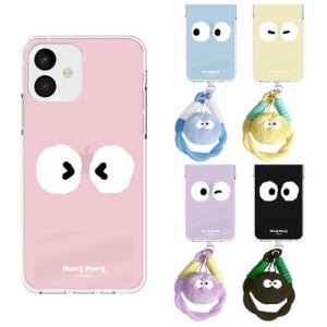 마이브 키즈폰3 (M150) 키즈폰 포켓몬폰3 먼지몽 페이스 로프 스트랩 투명 젤리 케이스