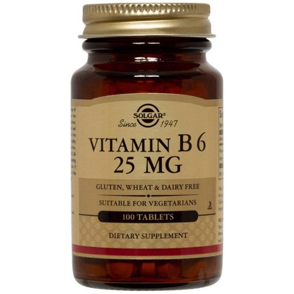 솔가 <b>비타민 B6</b> 25mg 타블렛 글루텐 <b>프리</b> 100정