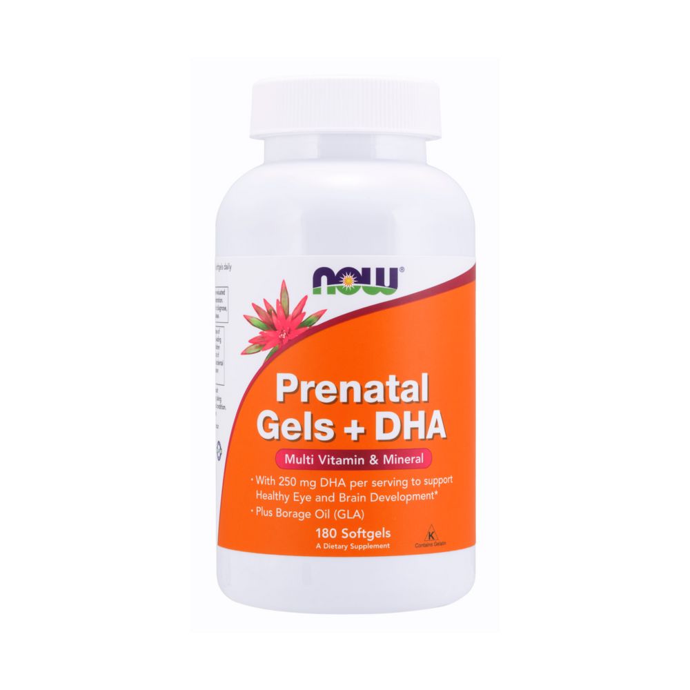 나우푸드 <b>프리네이탈 젤</b> + <b>DHA</b> 250mg 소프트젤 180개입