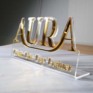 가로40cm 기업 로고 전시 센터피스 아크릴 스카시 스탠드형 인테리어 장식품