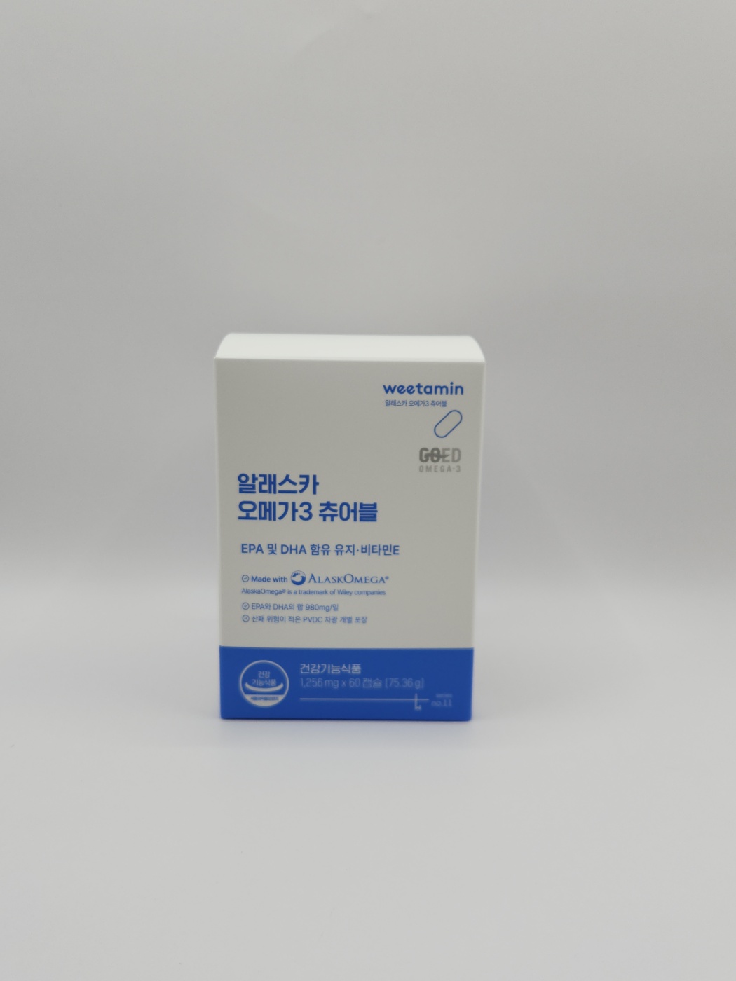 위타민 <b>알래스카 오메가</b>3 츄어블 1256mg x 60캡슐