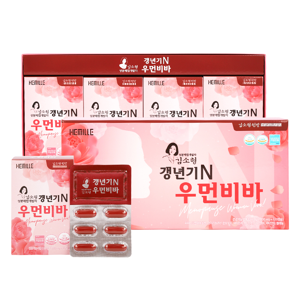 [2개월분] 김소형 갱년기 N 우먼비바 <b>회화나무 열매추출물</b> 식물성 여성 호르몬 에스트로겐