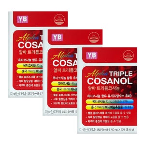 와이비 알파 트리플코사놀 옥타코사놀 홍국 바나바잎 콜레스테롤 혈당상승억제 60정, 3개