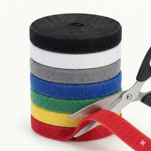 리빅스 벨크로 타이 컴퓨터 책상 케이블 선정리 고정 용품 콘센트 랜선 인터넷선 정리 3m