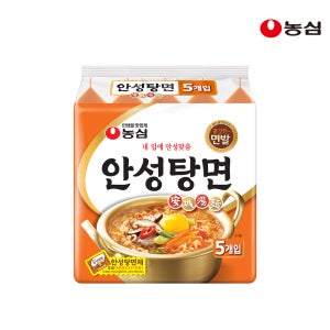 농심 안성탕면 125g, 5개