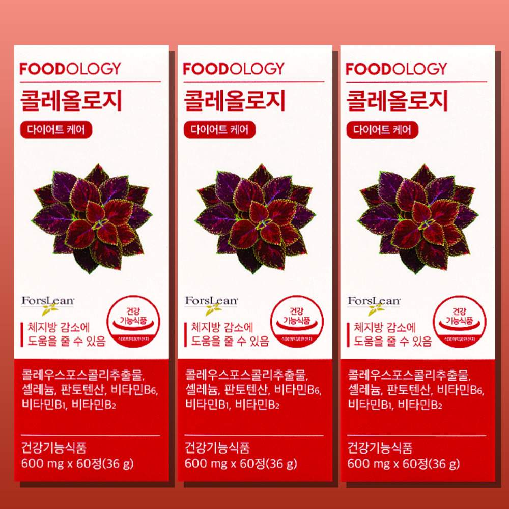 콜레올로지 빨간통다이어트 60정 3통 푸드올로지 다이어트 케어 서현 빨간통