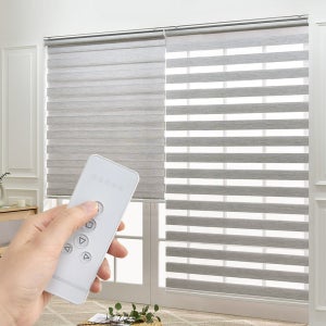 아라크네 전동블라인드 슬림방염우드룩 리모컨포함 45x40