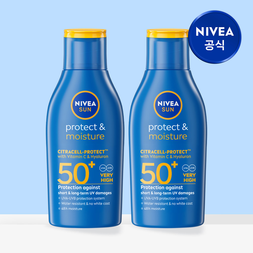 니베아 선 프로텍트 앤 모이스춰 선 로션 (SPF50+/PA++++) 100ml, 2개