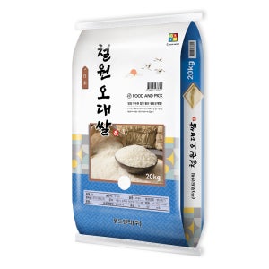 푸드앤픽 25년 햅쌀 철원오대쌀 밥맛좋은 오대미 20kg, 1개