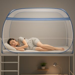 여행용 원터치 모기장 텐트 원단 접는법 신생아