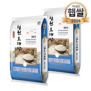푸드앤픽 26년산 철원오대쌀 오대미 햅쌀 10kg, 2개