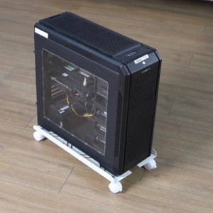 STAGER 컴퓨터 PC 본체 받침대 데스크탑 받침대 이동식 거치대 폭조절 가능