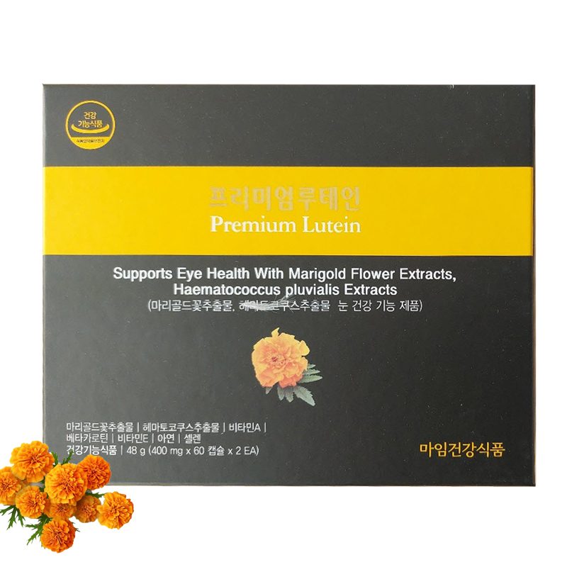 알로에<b>마임</b>건강<b>식품</b> 프리미엄 루테인 400ml 60정 2개
