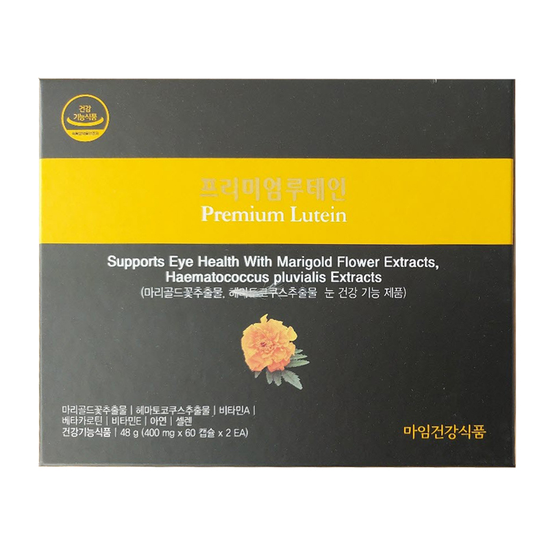 알로에<b>마임</b>건강<b>식품</b> 프리미엄 루테인 400ml 60정 2개
