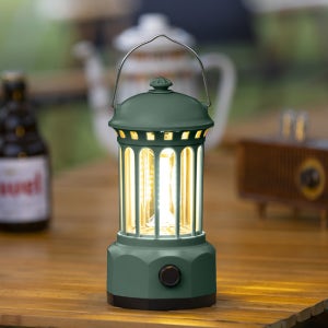 COB 레트로 감성 캠핑랜턴 L1(그린)건전지 휴대용랜턴