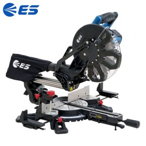 ES산업 레이저절단 목재 PVC 절삭 슬라이딩 각도절단기 254mm 1800W S810MS