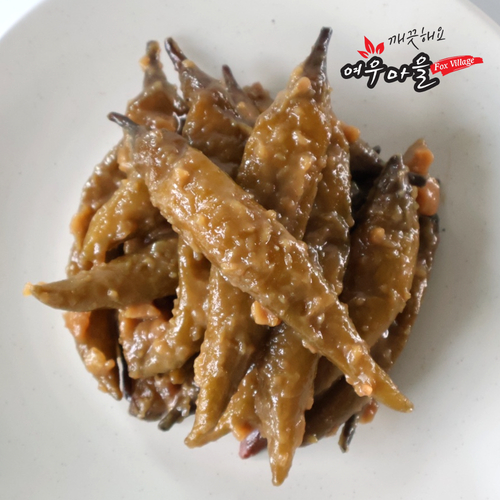 (국내제조 수제반찬) 여우마을 국산 된장청양고추장아찌 850g