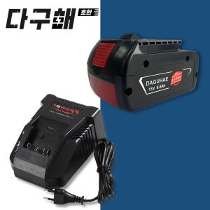 [호환] 보쉬 호환 배터리 18V 6.0Ah + 보쉬 1018K 호환 고속 충전기 세트 구성