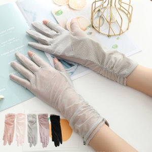 여름 자외선차단장갑 등산 야외활동 패션 두손가락 오픈 망사 긴 운전 장갑