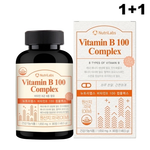 <b>뉴트리랩스 비타민</b>B 콤플렉스 90정, 2개
