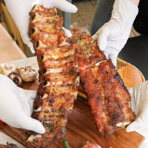 캠핑 음식 대장 립 스테이크 요리 600g 3개